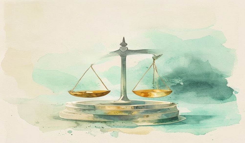 A scale balancing a small medical document with a 